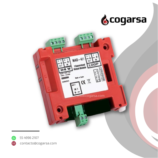 Módulo Analógico de Control de 1 Salida de 24V Supervisados MAD-431 (Incluye Aislador)