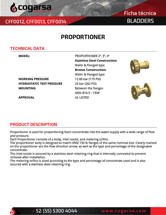 Tanque vertical Bladder 175 PSI UL/FM