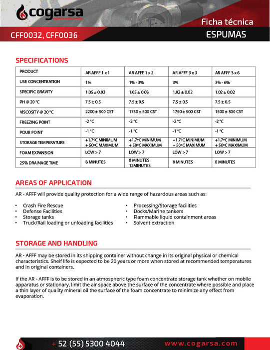 Espuma AR-AFFF 3% 200L UL 162