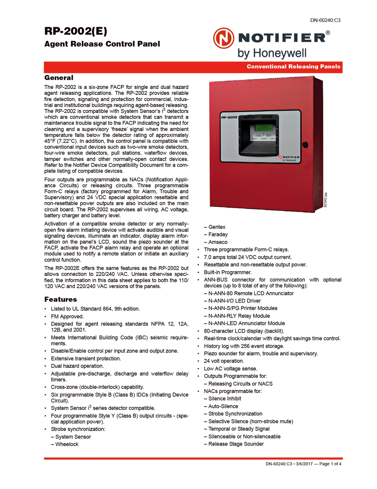 MRP-2002 PANEL DE CONTROL DE INCENDIO CONVENCIONAL — COGARSA