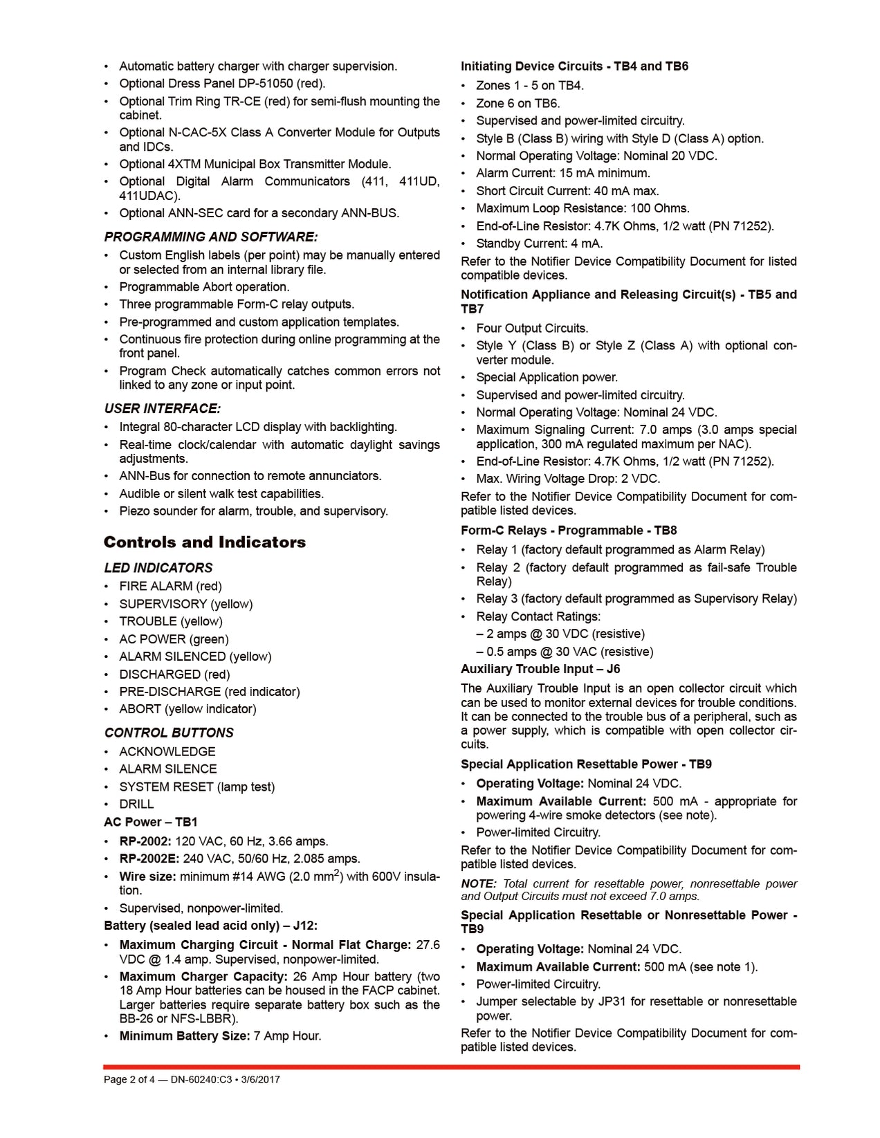 MRP-2002 PANEL DE CONTROL DE INCENDIO CONVENCIONAL — COGARSA